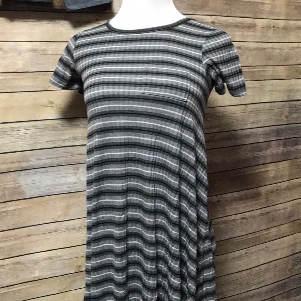 Gray Striped Lularoe Carly